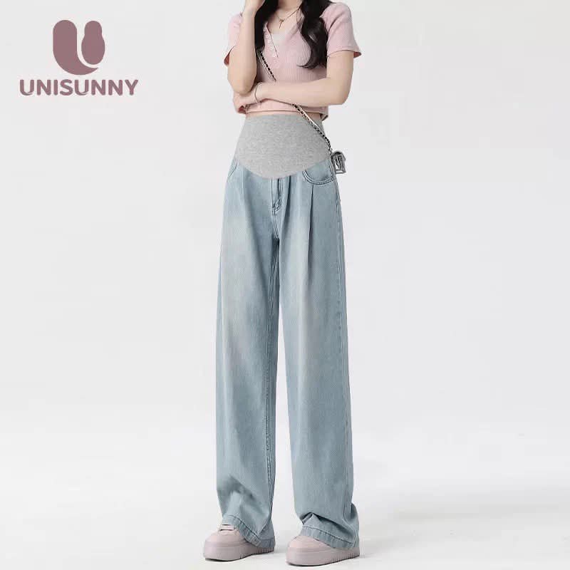 Quần Jean Bầu Form Suông Siêu Tốn Dáng - 3